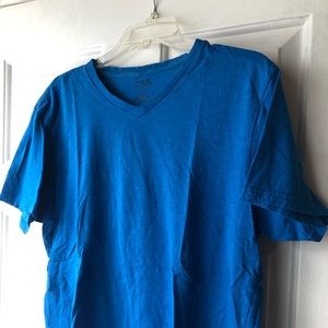 Blue V-Neck T-shirt